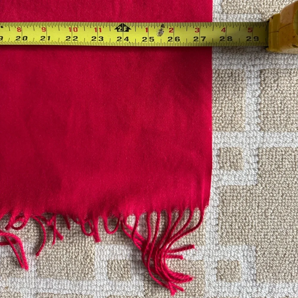 New Halara Ultra Soft Wrap Scarf Solid Red Fringe Long Lightweight Shawl Travel